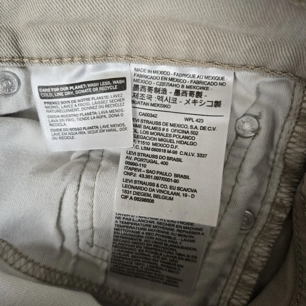 Levis Jeans 502 Men 29x32 (Fit 30x29) Regular Taper Khaki Chinos Casual Straight